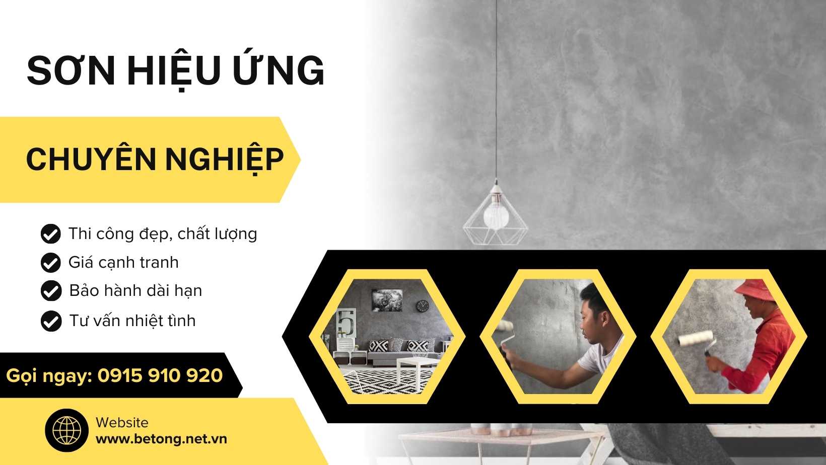 Sơn hiệu ứng bê tông chuyên nghiệp