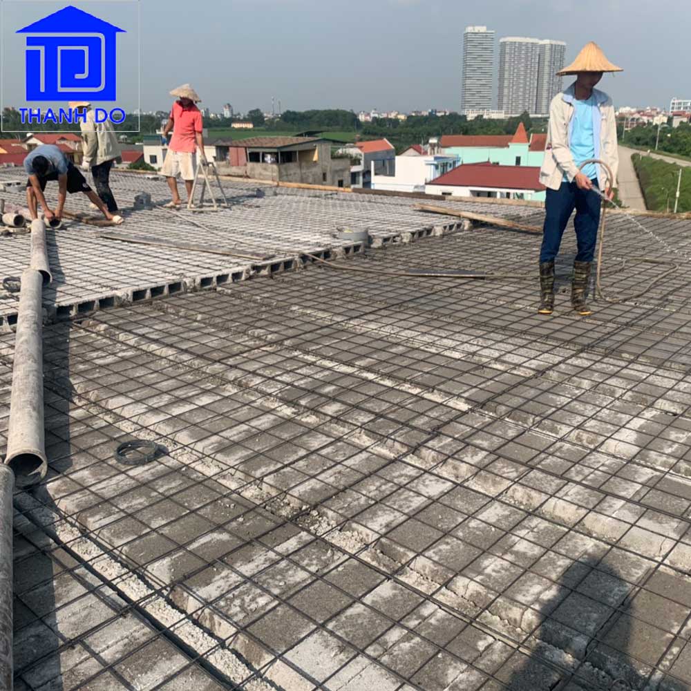 Một công trình xây dựng tại Ninh Bình dùng sàn bê tông nhẹ Xuân Mai