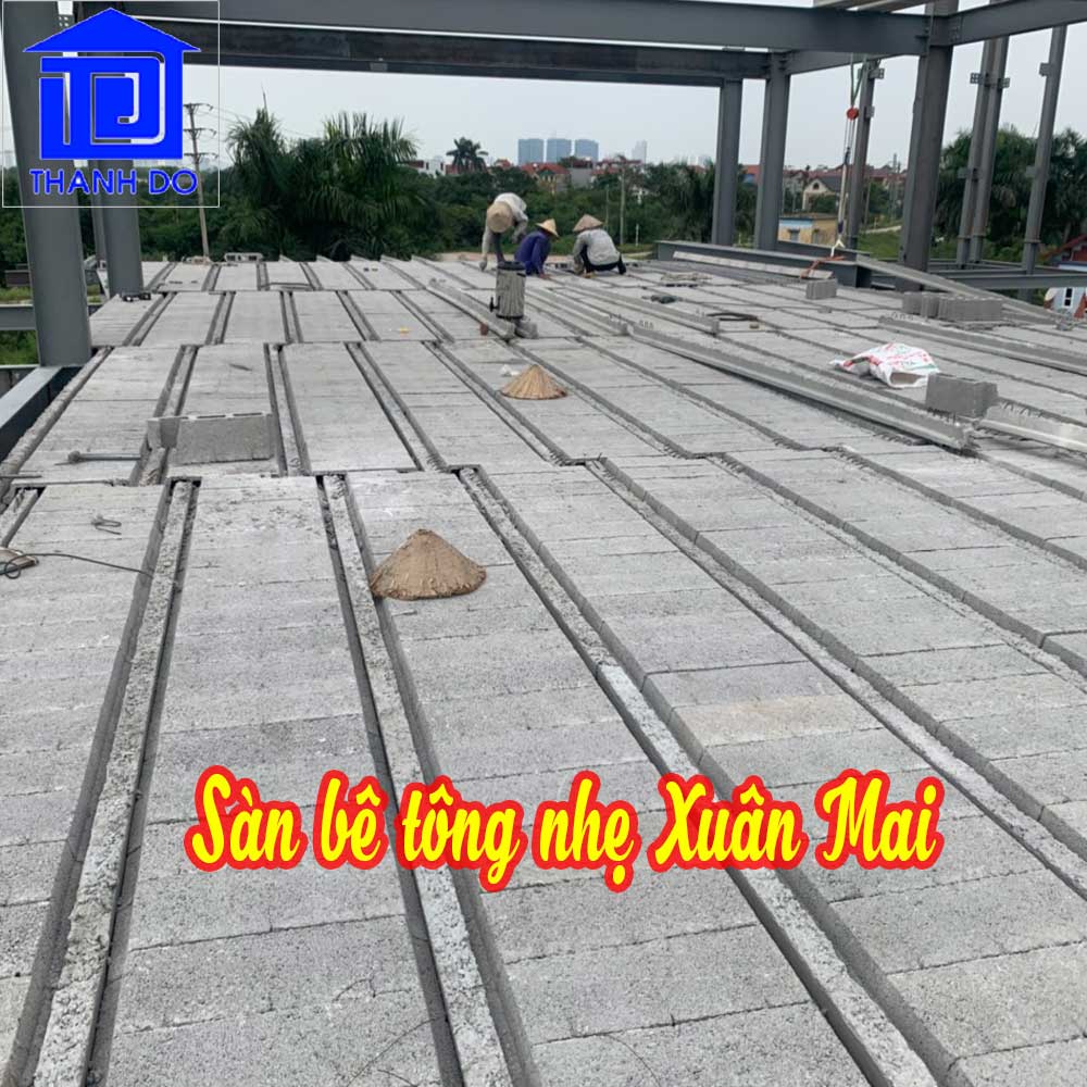 Một công trình xây dựng công nghiệp sử dụng sàn bê tông nhẹ Xuân Mai