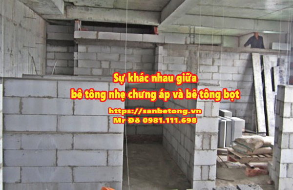So sánh điểm khác biệt của 2 loại bê tông nhẹ chưng áp và bọt khí