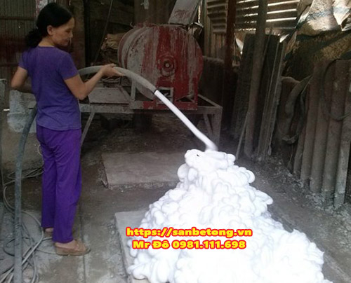 Bọt dùng để sàn xuất bê tông bọt nhẹ