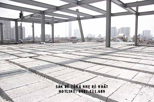 Một công trình sử dụng sàn bê tông siêu nhẹ tại Hà Nội