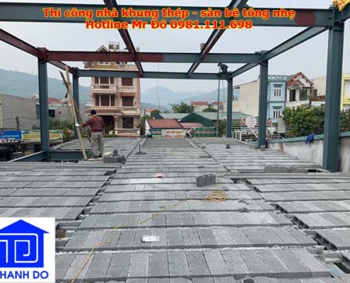 Sàn bê tông nhẹ kết hợp khung thép giúp bạn thi công công trình nhanh chóng