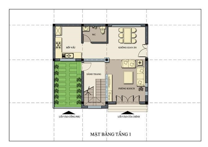 Thiết kế nhà dùng sàn bê tông nhẹ 2 mặt tiền – sàn bê tông nhẹ An Gia Bình