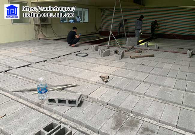 Sàn bê tông nhẹ An Gia Bình được một công ty sử dụng làm sàn ngăn tầng cải tạo nhà
