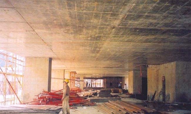 Sàn bê tông dự ứng lực sẽ hạn chế được các cột bê tông