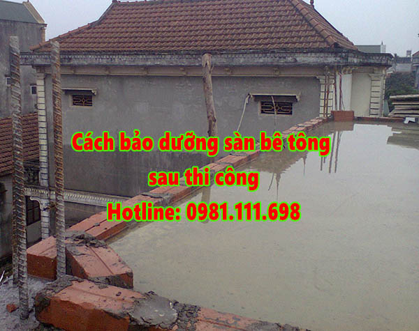 Cách bảo dưỡng sàn bê tông sau thi công