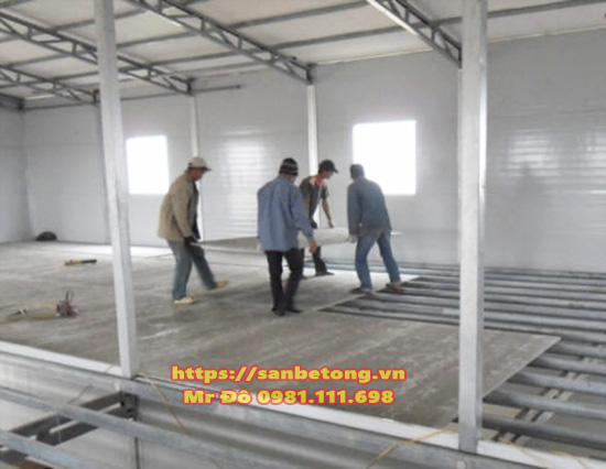 Lắp đặt tấm sàn bê tông nhẹ lắp ghép Cemboard