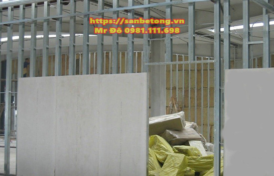 Tấm bê tông nhẹ đúc sẵn làm vách ngăn phòng