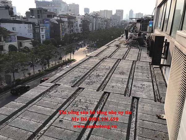 Thi công sàn bê tông siêu nhẹ tại số 1 Ô Chợ Dừa – Hà Nội