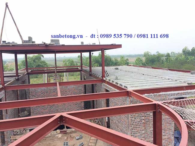 Hệ khung thép chịu lực cho sàn bê tông nhẹ rất hay được lựa chọn