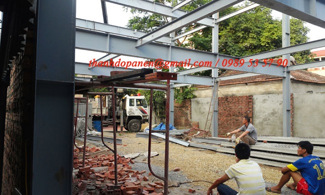 Khung thép tiền chế sẽ là phần chịu lực chính cho công trình