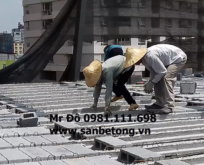 Công trình sàn bê tông nhẹ 2.000m tại Cầu Giấy - Hà Nội