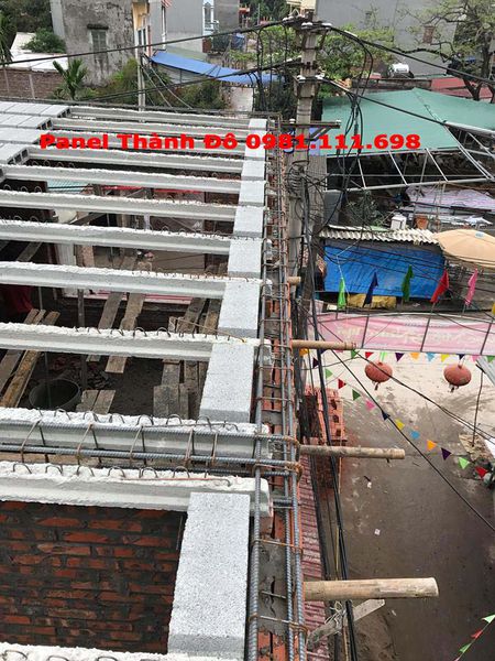 Cận cảnh kết cấu dầm của công trình sàn bê tông nhẹ tại Mỹ Hào - Hưng Yên