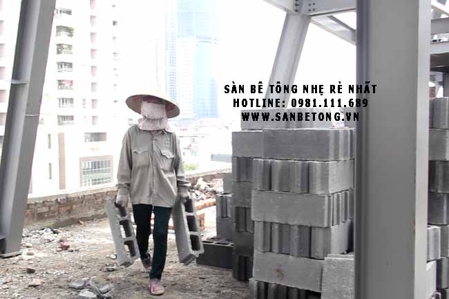 Sàn bê tông siêu nhẹ giúp tiết kiệm chi phí nhân công, chi phí xây dựng