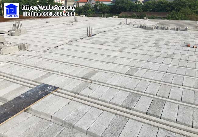 tổng diện tích Sàn bê tông nhẹ Xuân Mai tại Ecopak là 400m2