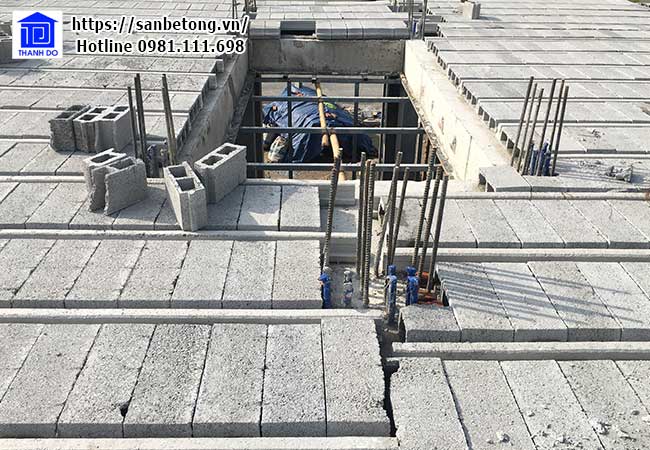Cận cảnh sàn bê tông nhẹ Xuân Mai