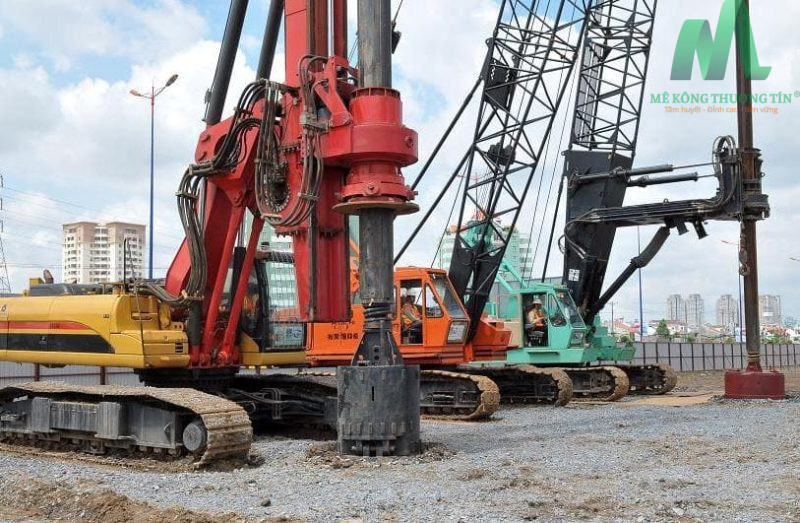 Thi công cọc bê tông khoan nhồi tại công trình xây dựng