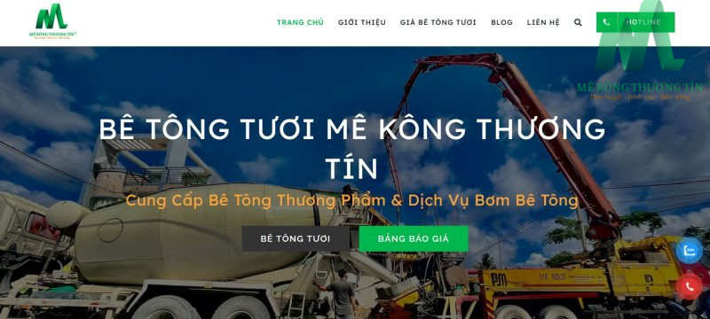 Mê Kông Thương Tín cung cấp bê tông tươi chất lượng cho thi công cọc bê tông