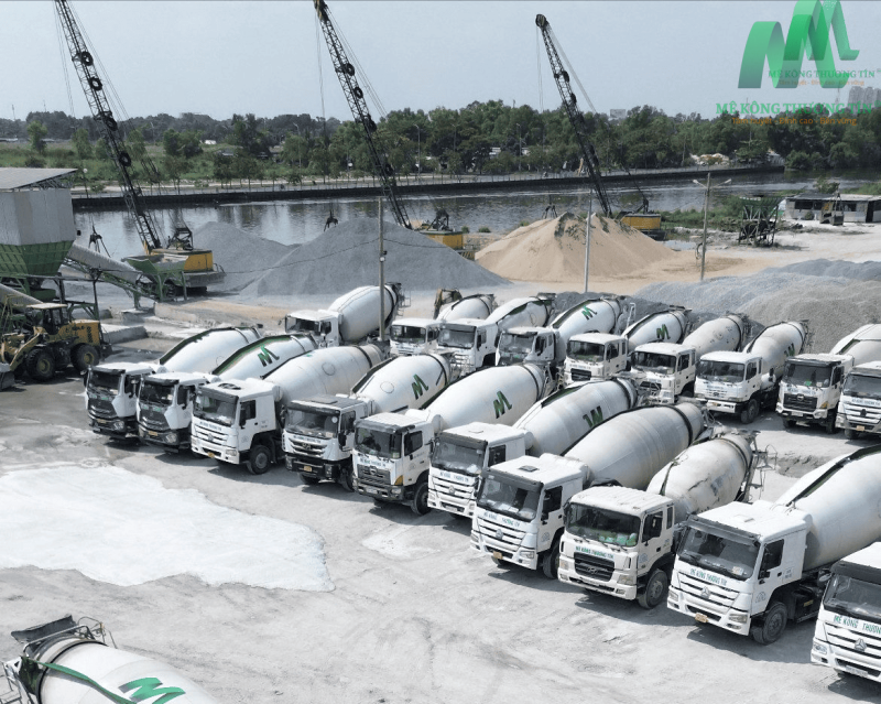 Ứng dụng móng băng với bê tông tươi chất lượng cao từ Mê Kông Thương Tín