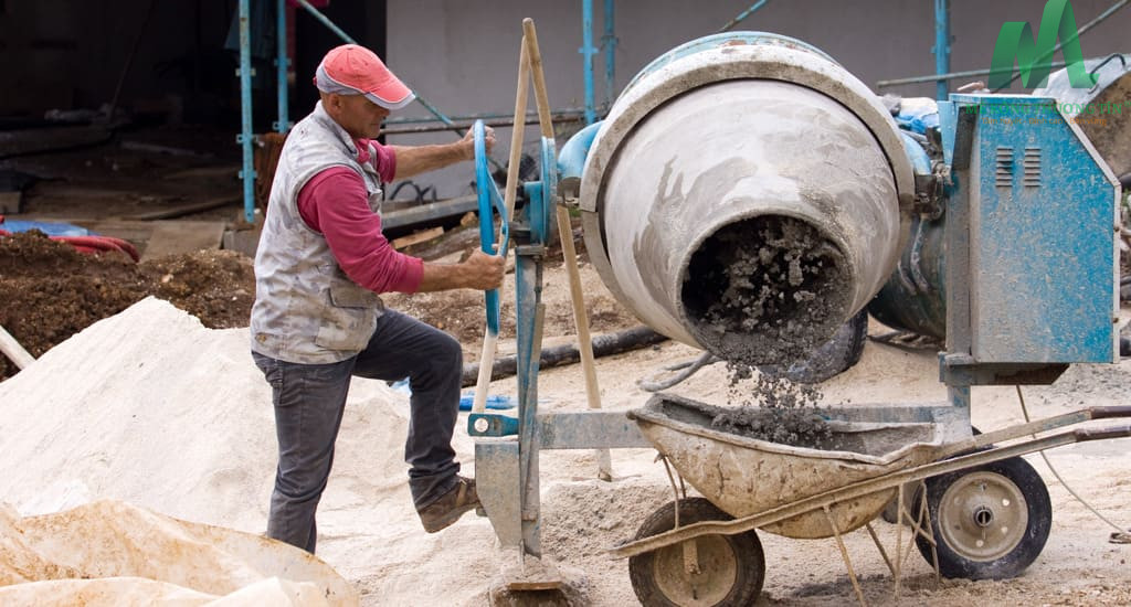 Bê tông tự trộn được trộn trực tiếp tại công trình