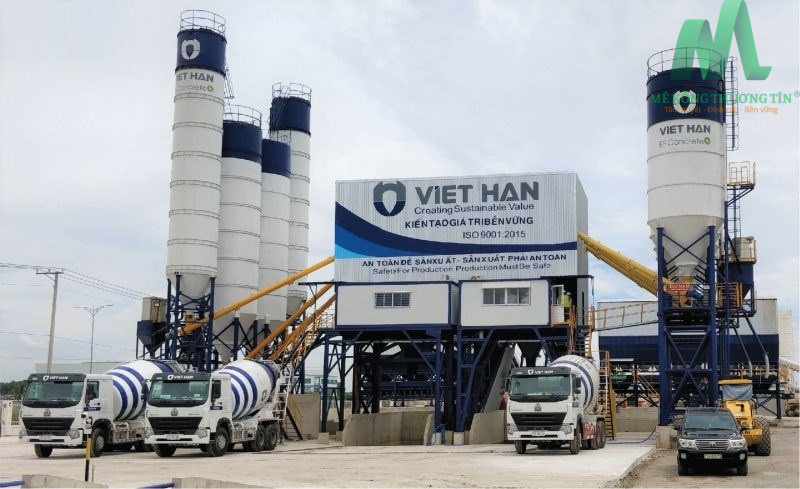 Các trạm trộn bê tông tươi Việt Hàn hoạt động đáp ứng khối lượng lớn mỗi ngày