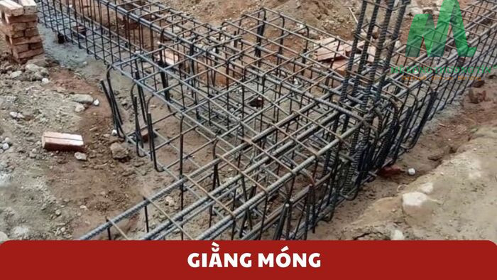 bố trí thép giằng móng